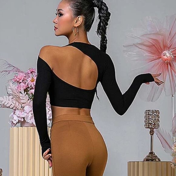 Black long sleeve crop top XS dance and sway - Picture 4 of 8